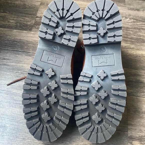 NEW Marc Fisher Women’s Tan Ankle Lace Up Winter Boots Size 6.5 - Picture 4 of 9